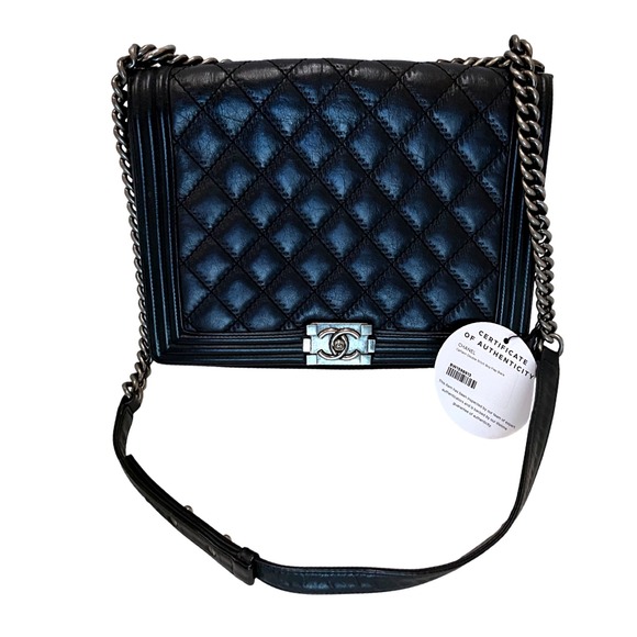 Chanel Calfskin Large Boy Bag Black - Picture 1 of 16